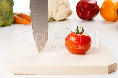 tomato and knife