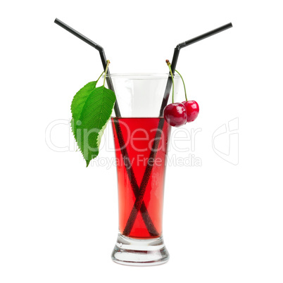 cherry cocktail isolated