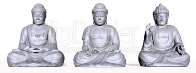 set of meditation - 3d render