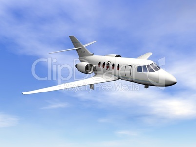 private jet plane - 3d render