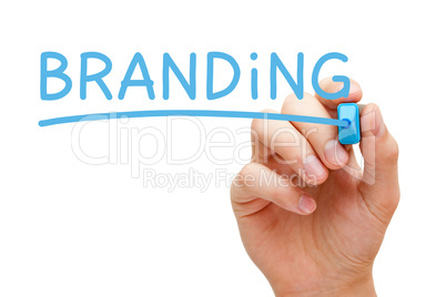 branding blue marker