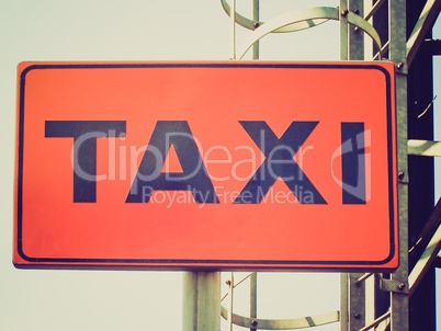 Retro look Taxi sign