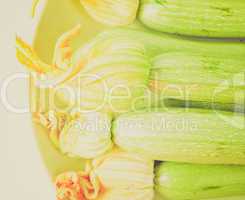 Retro look Courgettes zucchini