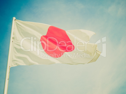 Retro look Flag of Japan