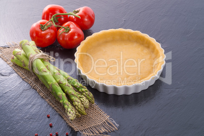 green asparagi tart preparation