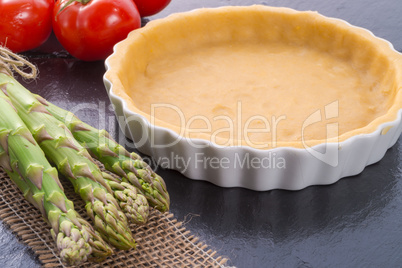 green asparagi tart preparation