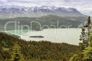 Walchensee mit Panoramablick