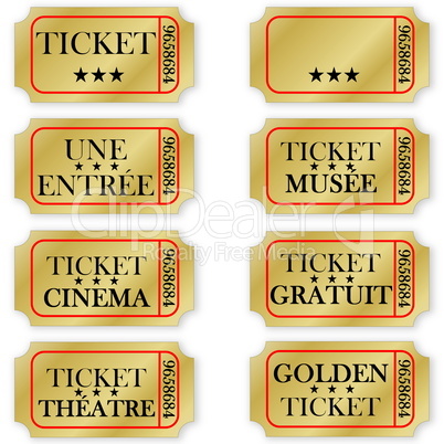 set of french golden tickets