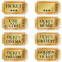 set of french golden tickets