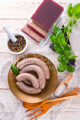 home-made sausage