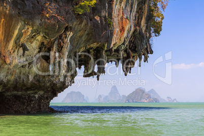 limestone cliffs in the pang nga bay