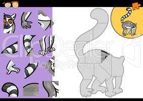 cartoon lemur jigsaw puzzle game