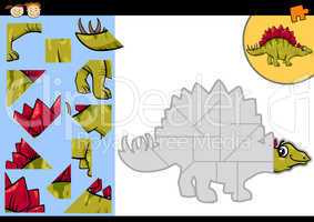 cartoon dinosaur jigsaw puzzle game