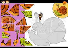 cartoon snail jigsaw puzzle game