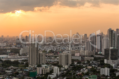 bangkok city center at night