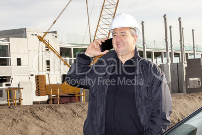 civil engineer at the construction site