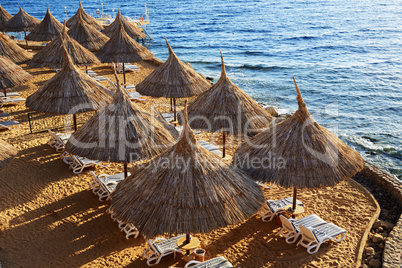 Beach at the luxury hotel, Sharm el Sheikh, Egypt