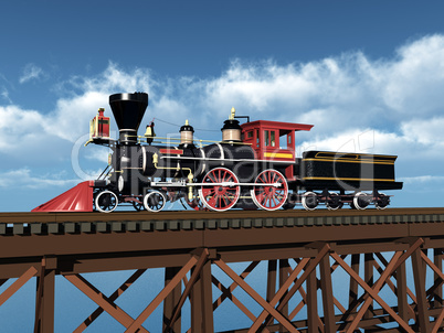 Alte amerikanische Dampflokomotive