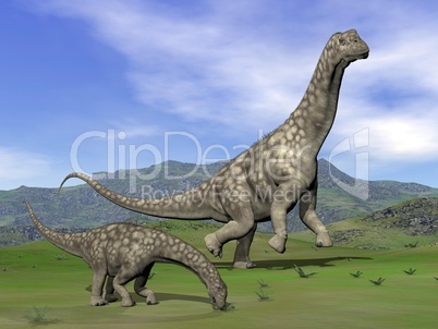 argentinosaurus dinosaurs - 3d render