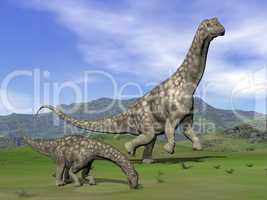 argentinosaurus dinosaurs - 3d render
