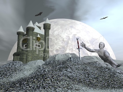 fantasy castle - 3d render