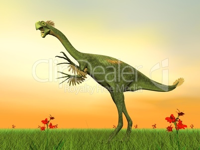 gigantoraptor dinosaur - 3d render