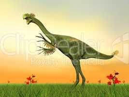 gigantoraptor dinosaur - 3d render