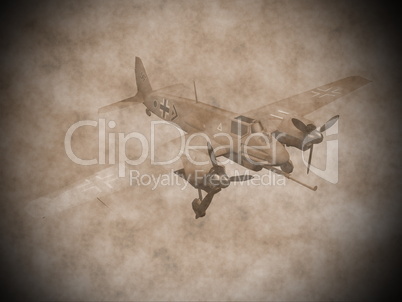 world war ii german aircraft - 3d render