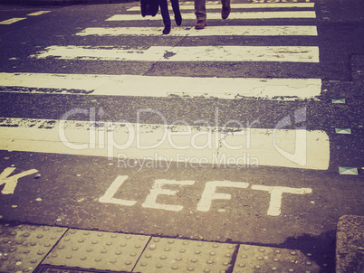 Retro look Look Left sign