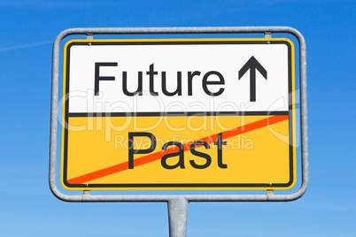 future and past - concept sign