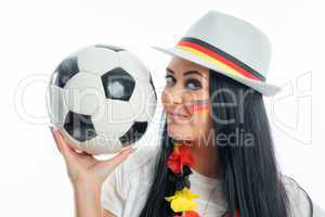Weiblicher Fußballfan