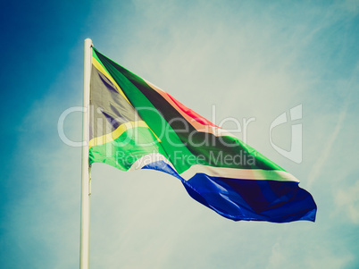 Retro look Flag of South Africa