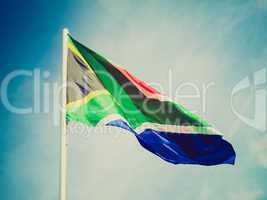 Retro look Flag of South Africa