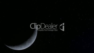 crescent moon w stars time lapse 11335