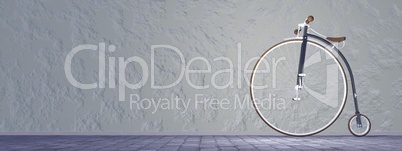 Penny-farthing or high wheel bicycle - 3D render