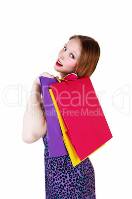 girl with shopping bag's.