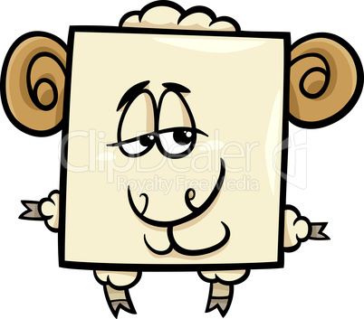 square ram cartoon illustration