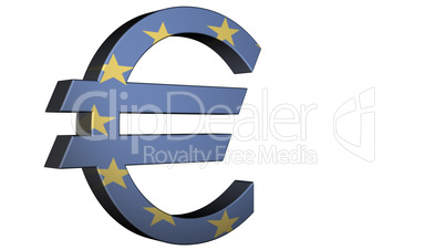 european union euro flag reflection