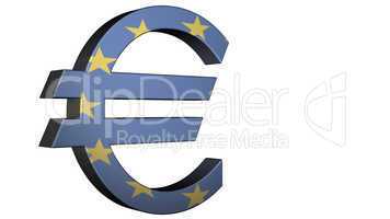 european union euro flag reflection