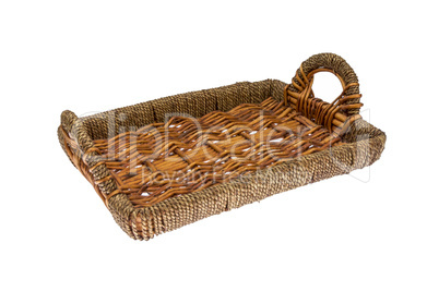 rattan tray isolated