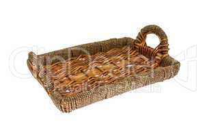 rattan tray isolated