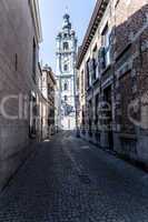 Alleyway with Belfry in Mons
