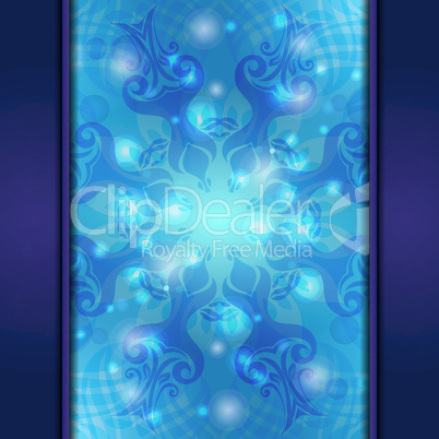 Blue vintage vector abstract background