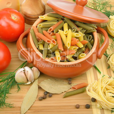 pasta and  vegetables