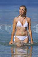 beautiful bikini woman at beach