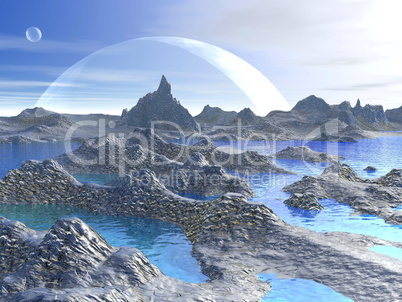 Fantasy landscape - 3D render