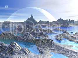 Fantasy landscape - 3D render