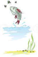 fish jumping out of water