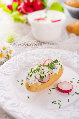 new potatoes with spring curd