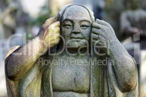 japanese monk statue